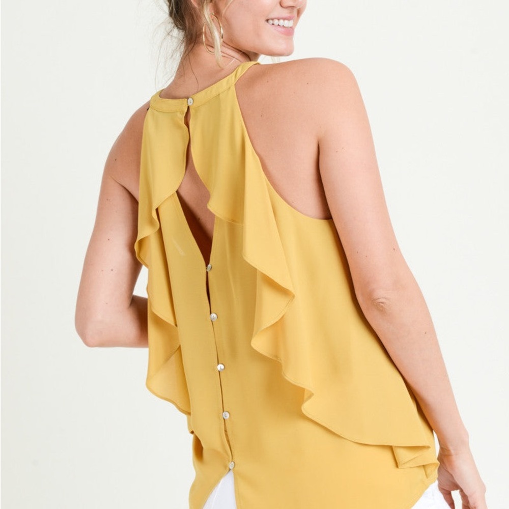 Ruffle Back Tank - Picture 2 of 2